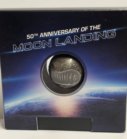 Barbados 2019 $5 50th Anniversary of the Moon Landing Spherical 1oz Silver Coin