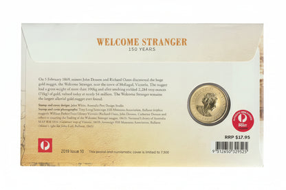 2019 Australia Post Welcome Stranger 150 Years PNC reverse