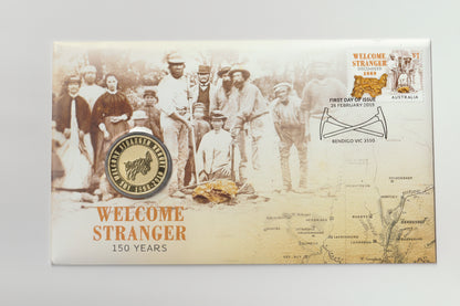 2019 Australia Post Welcome Stranger 150 Years PNC front