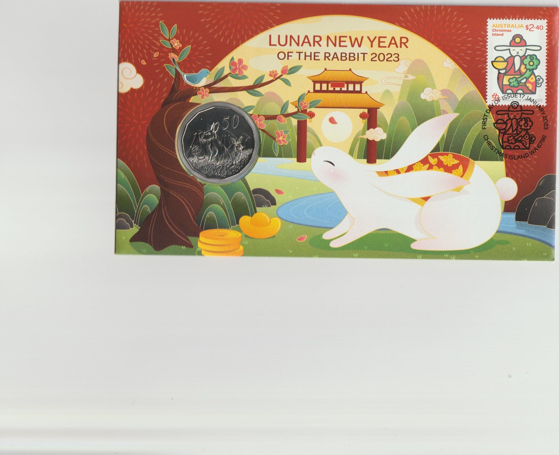 2023 Australia Post Lunar New Year of the Rabbit PNC front