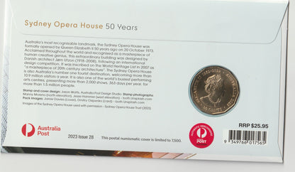 2023 Australia Post 50 Years of Sydney Opera House PNC reverse