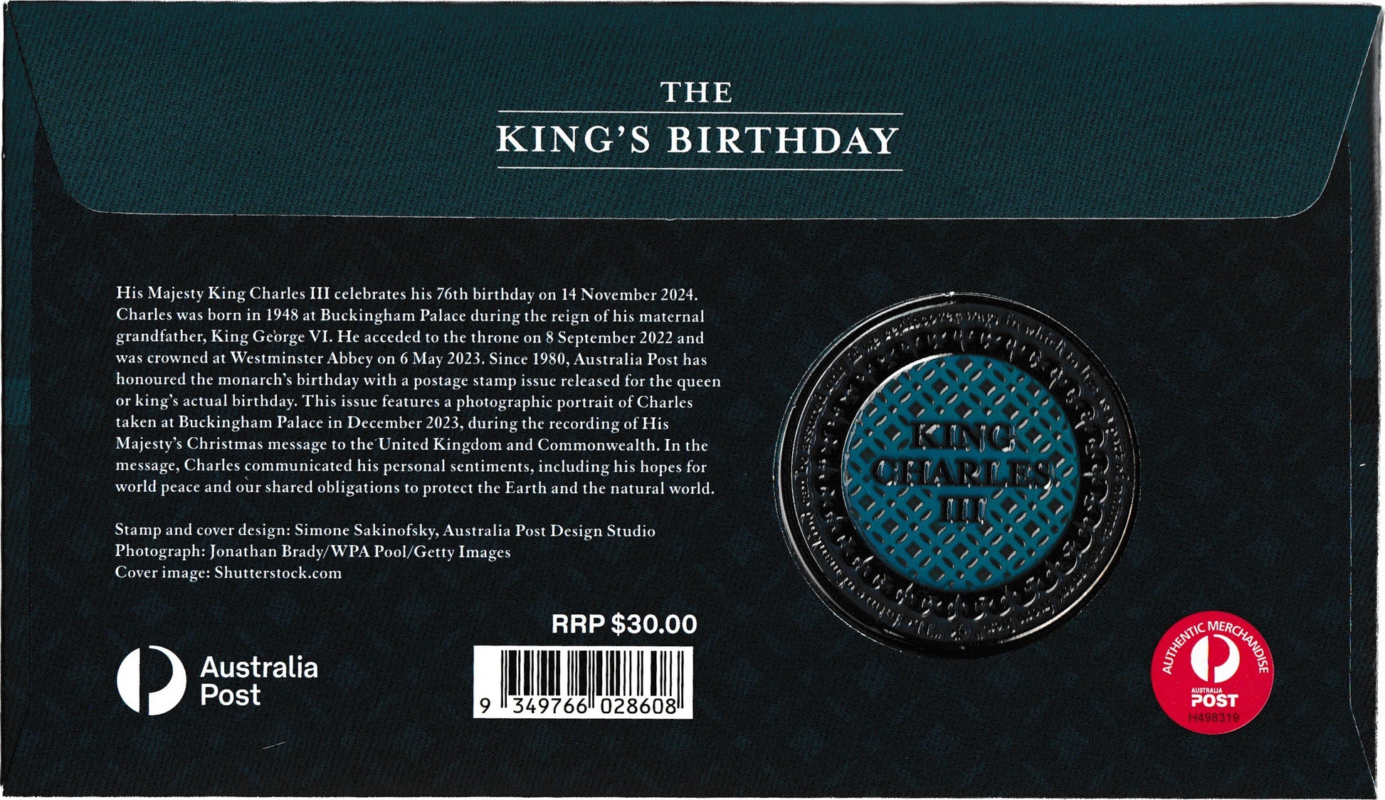 2024 The King's Birthday Medallion Cover
Regular price