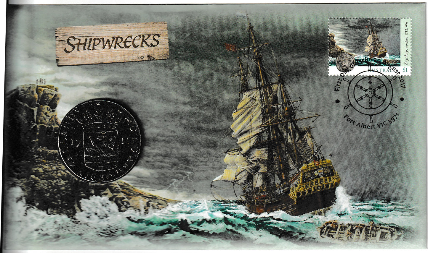 2017 Shipwrecks Medallion & Stamp Cover PNC