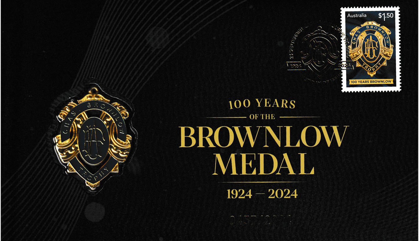 2024 100 Years of the Brownlow Medal 1924 - 2024 Postal Medallion Cover