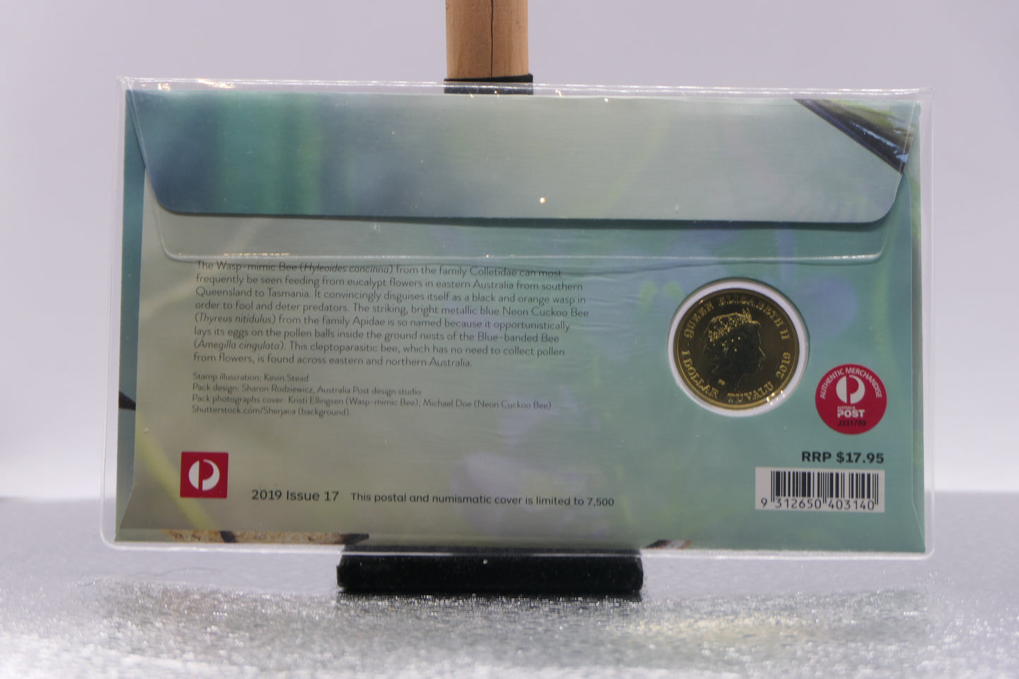 2019 Australia Post Native Bees PNC reverse
