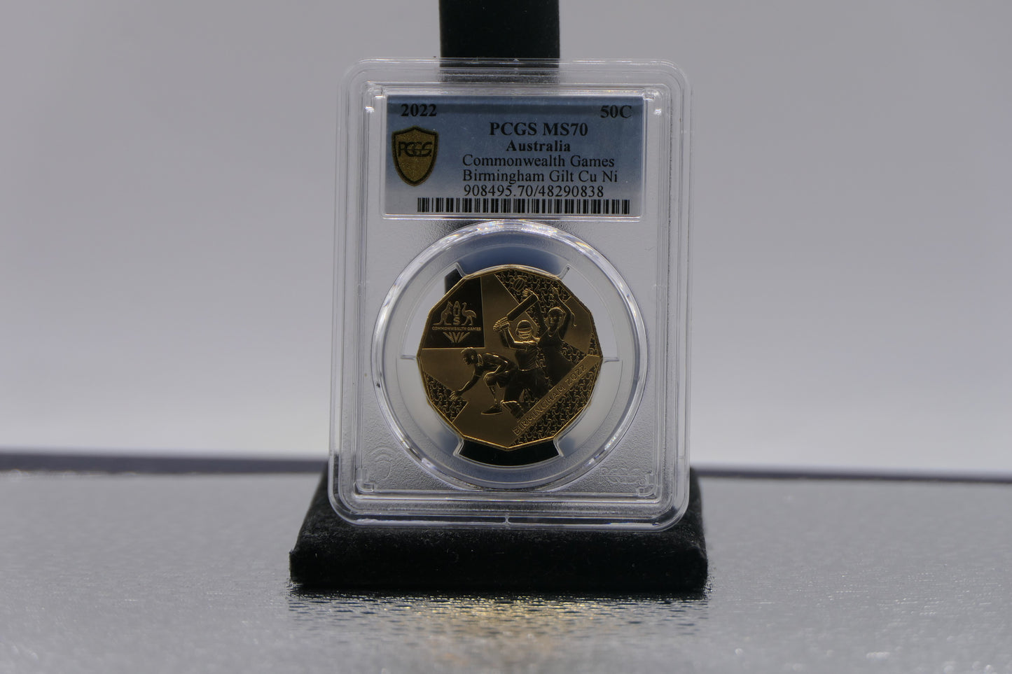 PCGS MS70 50c Birmingham Graded Coin front