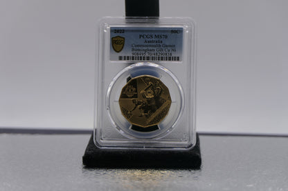 PCGS MS70 50c Birmingham Graded Coin front