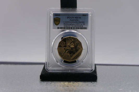 PCGS MS70 50c Birmingham Graded Coin front