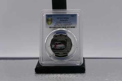 PCGS MS69 1984 VK Commodore 50c Graded Coin front