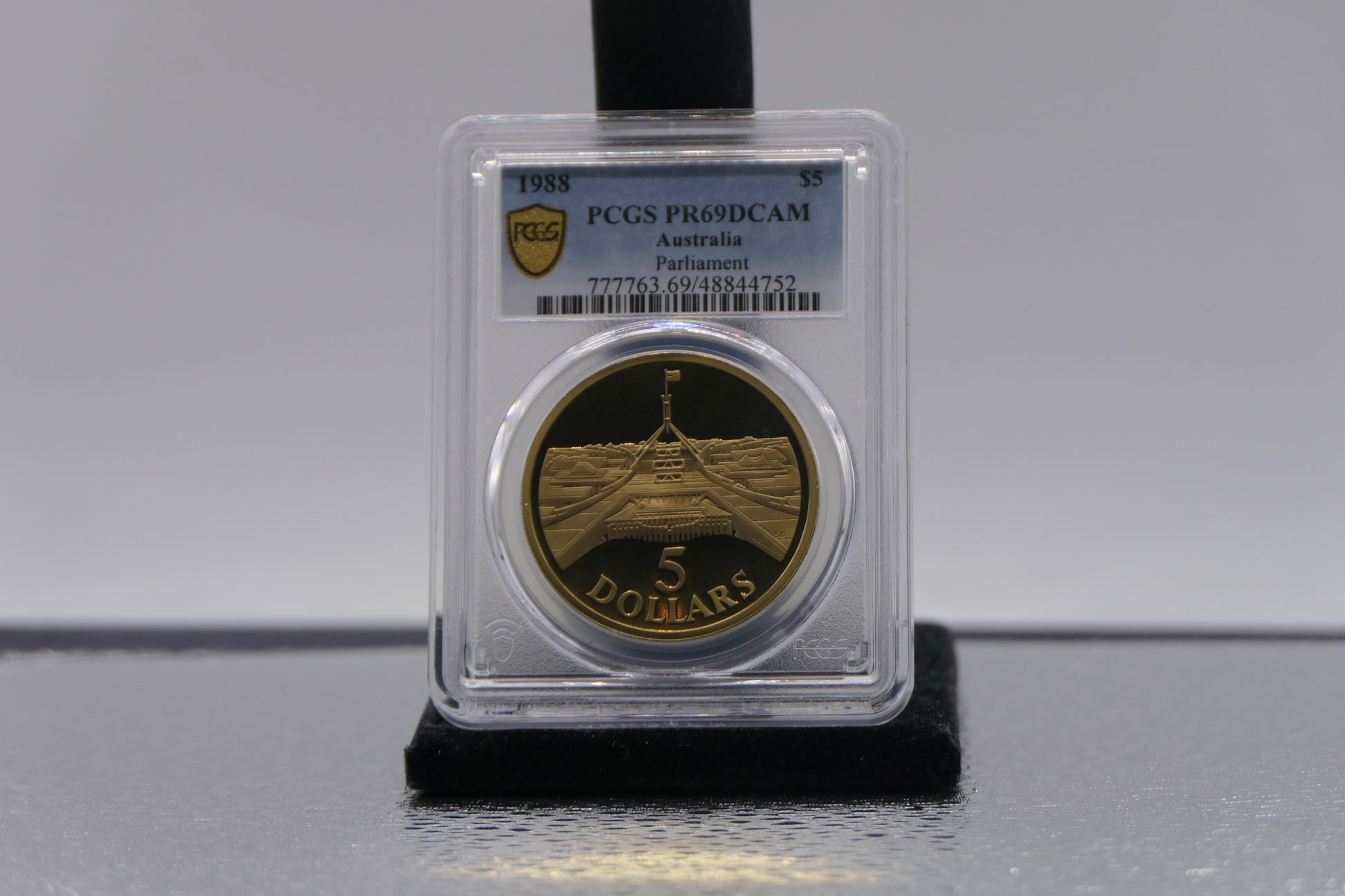 PCGS PR69DCAM $5 Proof Graded Coin front