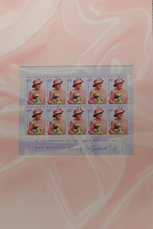 Queen Elizabeth II — Australian 45c Stamp Sheet