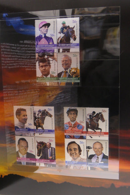Legends of Australian Horse Racing Stamp Collection