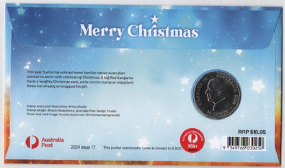 2024 Australia Post Big Red Kangaroo Merry Christmas PNC reverse
