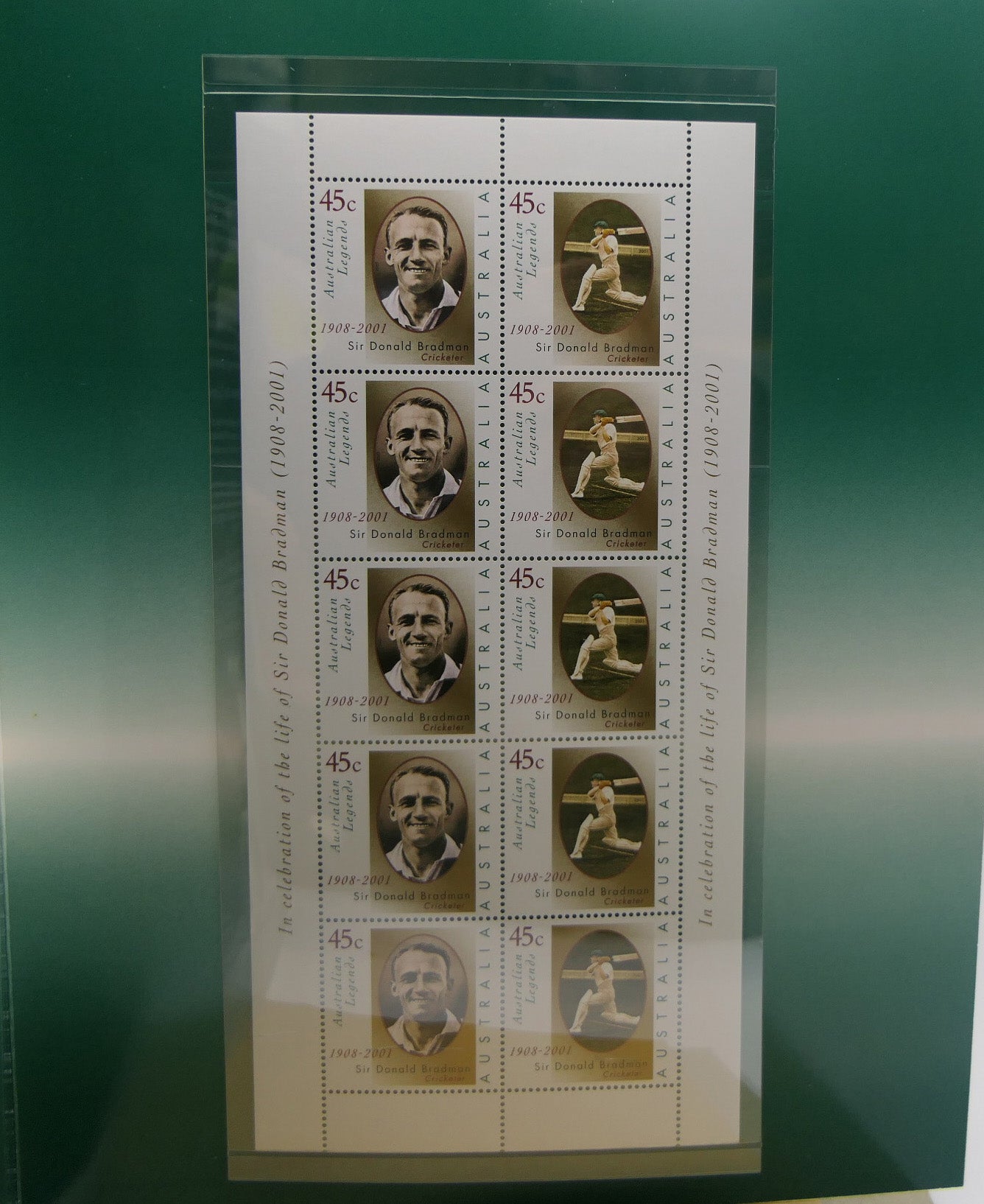 Australian Legends – Vale ‘The Don’ Sir Donald Bradman Stamp Sheet