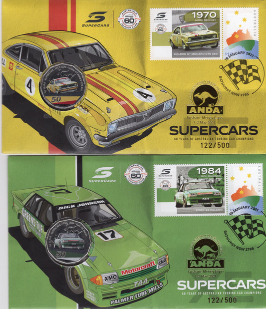 Supercars 60 Years Monaro GTS 350 and Greens-Tuf Two-PNC Set 122/500 Front