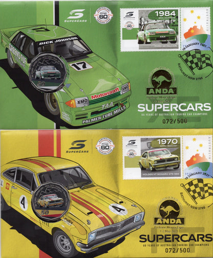 Supercars 60 Years Monaro GTS 350 and Greens-Tuf Two-PNC Set 072/500 Front