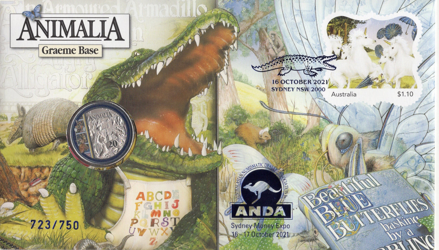 2021 Animalia by Graeme Base ANDA Sydney Money Expo PNC 723/750 Front