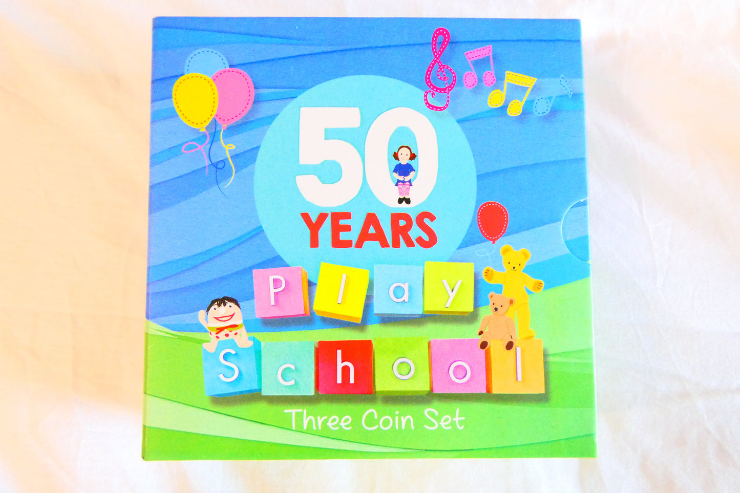 50 Years Play School Three Coin Set front