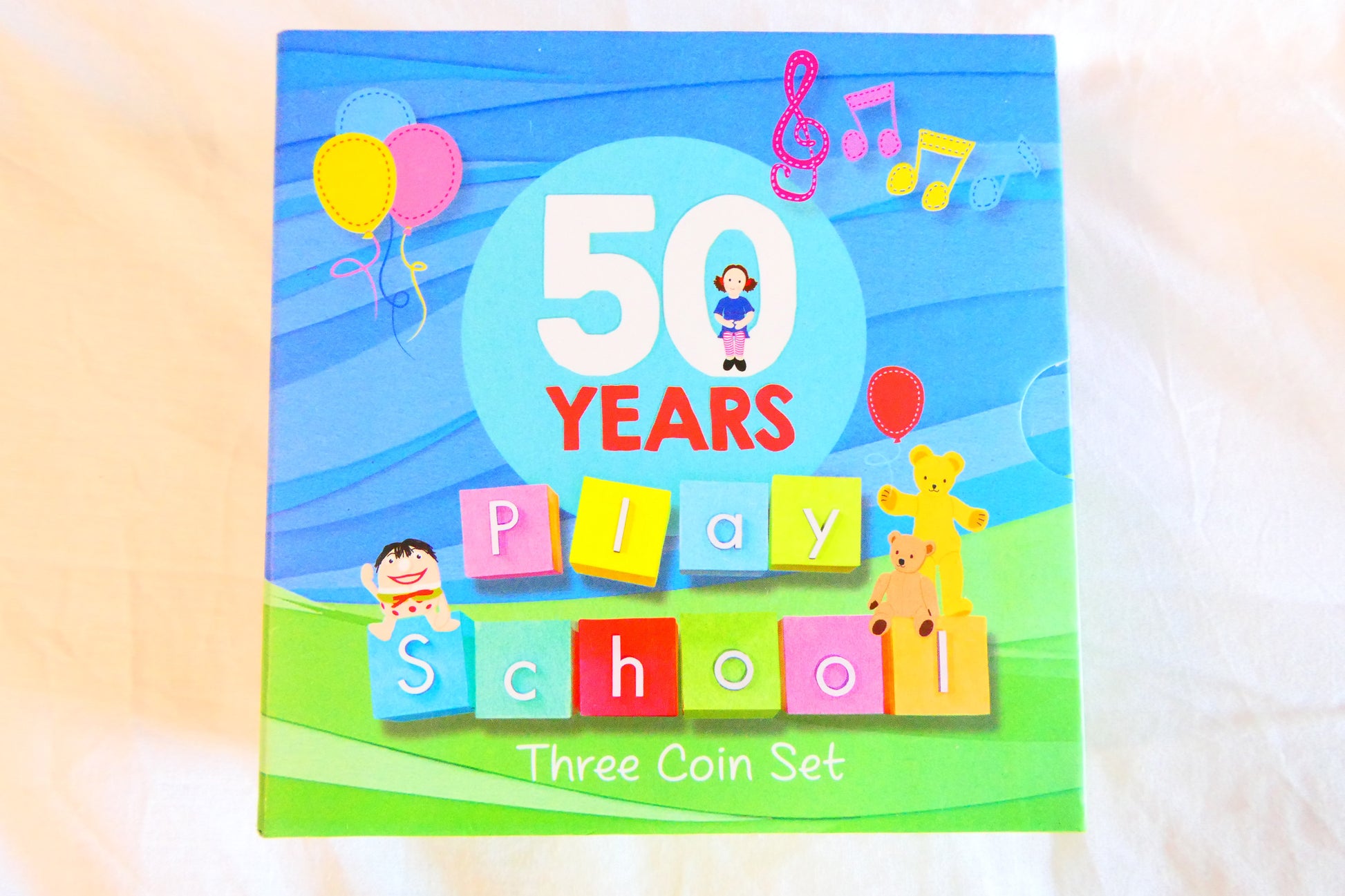 50 Years Play School Three Coin Set front