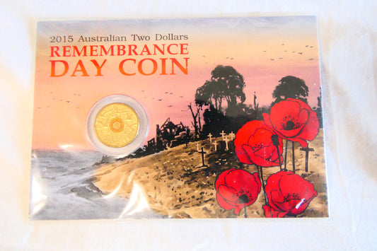 2015 Australian $2 Remembrance Day Coin front