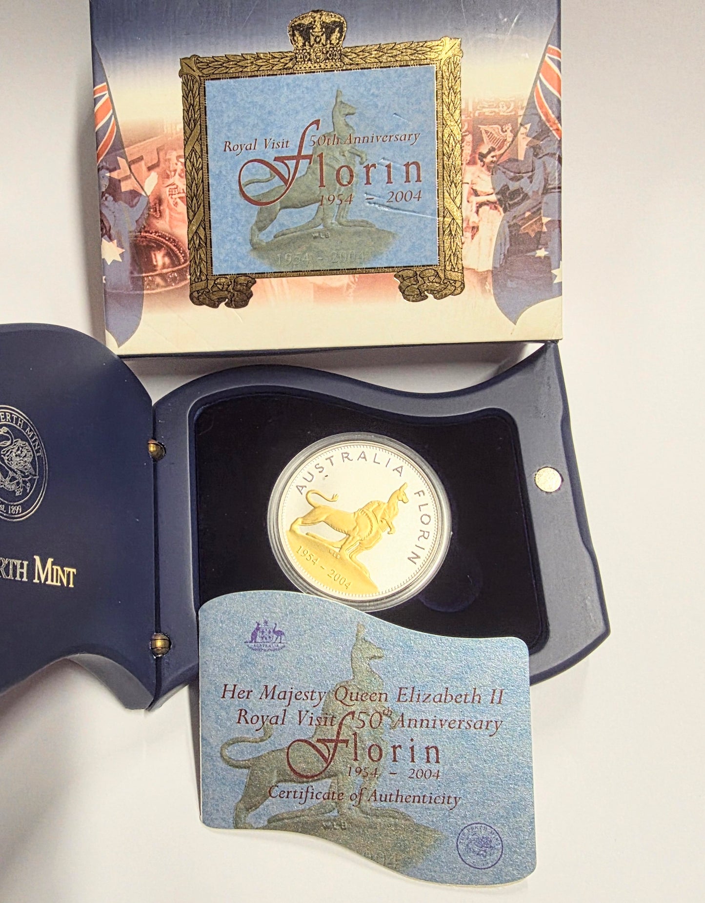 2004 $1 Royal Visit 50th Anniversary Florin coin