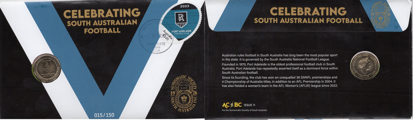 celebrating south australian football port adelaide overprint 015/150
