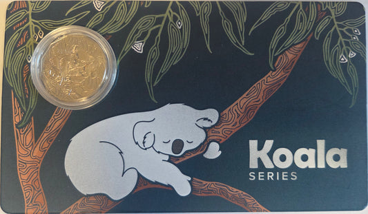 2025 50c UNC Carded Koala Series Coin front
