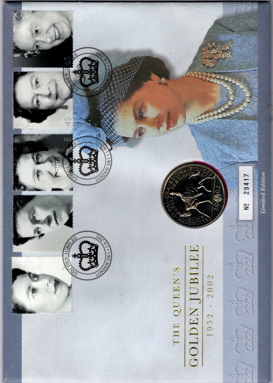 2002 Queen Elizabeth II Golden Jubilee Limited Edition Medallion Cover № 29417