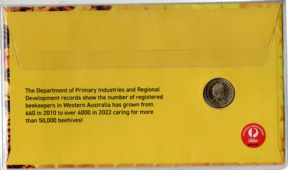 2022 Anda Perth Stamp & Coin Show Honey Bee Postal Numismatic Cover 210/333