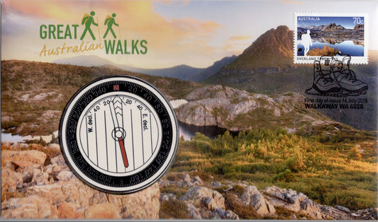 2015 Great Australian Walks Medallion & Stamp Cover 2257/3500