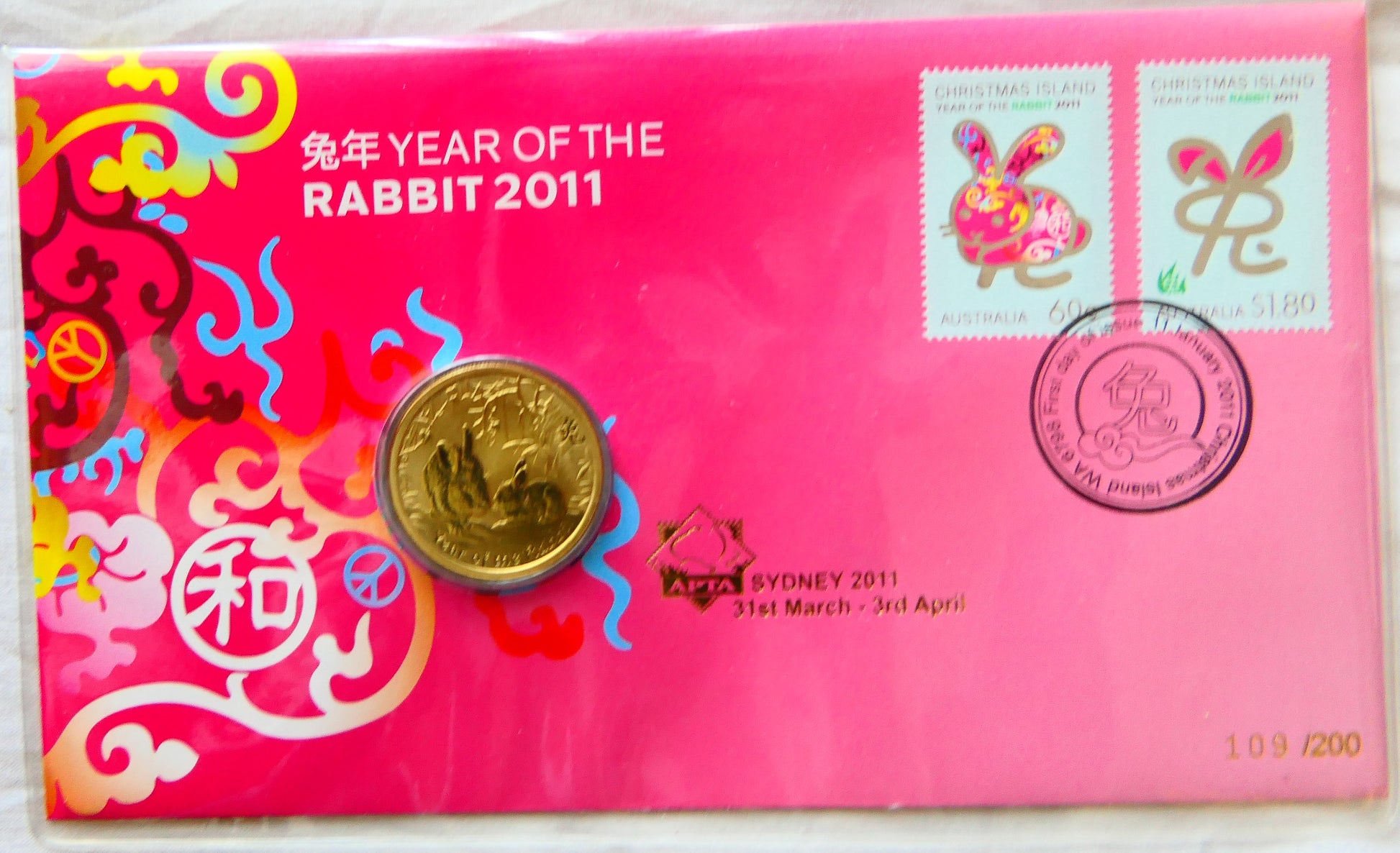 2011 Year of the Rabbit PNC ANDA — Christmas Island — 109/200 front