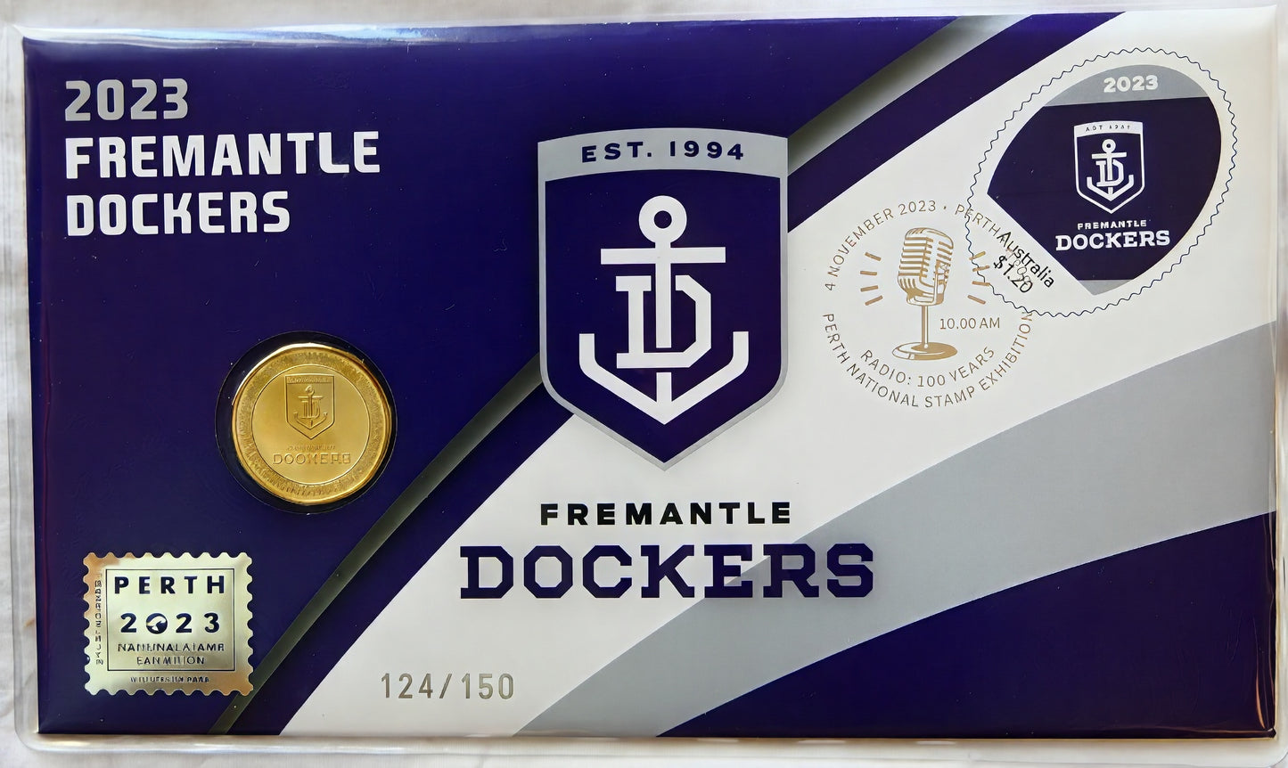2023 Fremantle Dockers PNC — Perth National Stamp Exhibition — 124/150 front