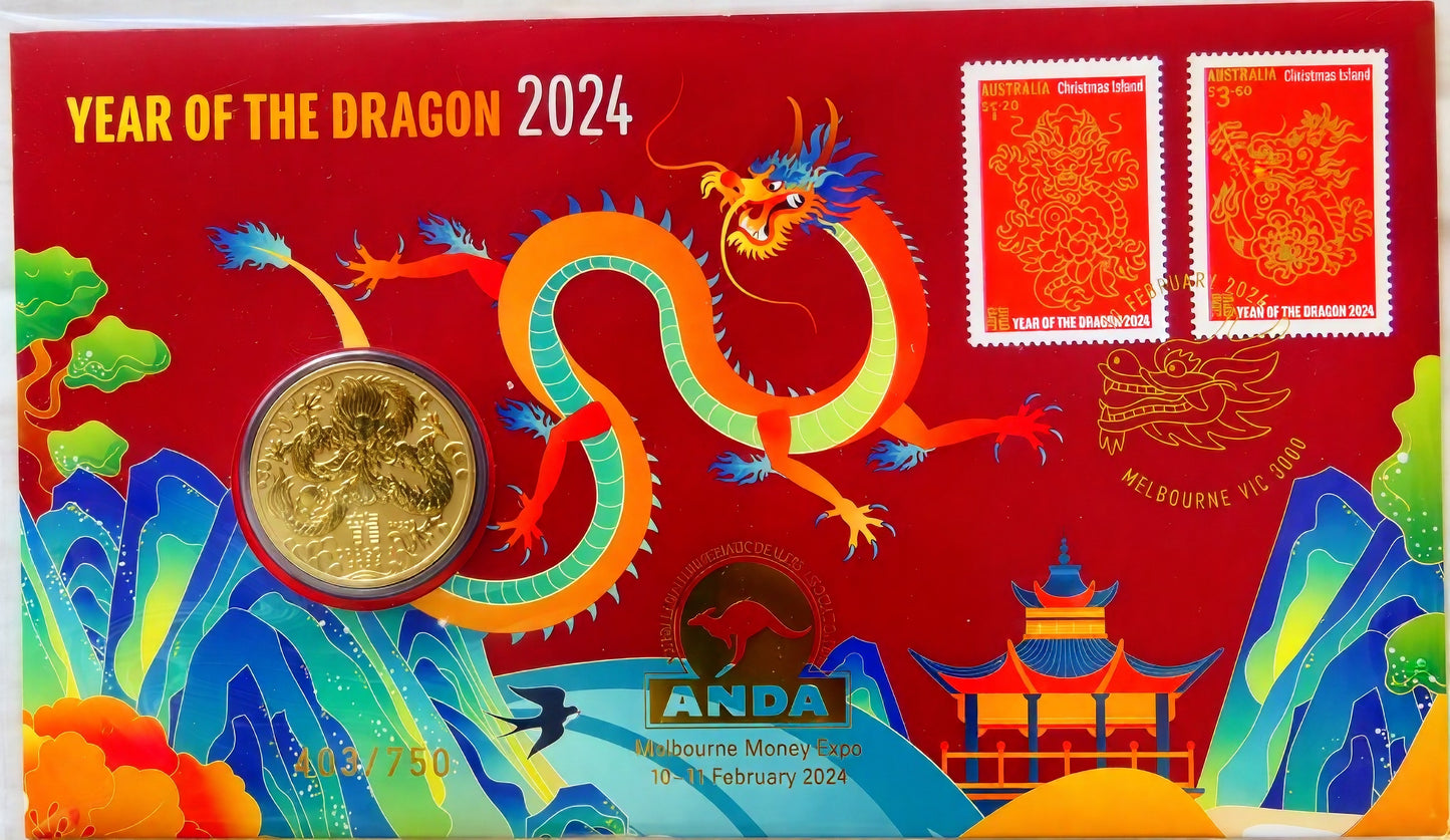 2024 Year of the Dragon PNC — ANDA Melbourne Money Expo — 403/750 front
