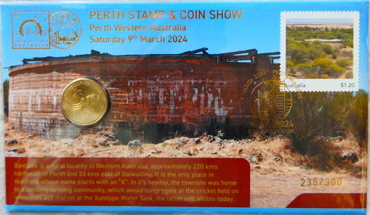 2024 Perth Stamp and Coin Show — Over Print — Xantippe front