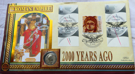 2000 the Roman Empire — 2000 Years Ago PNC — Ancient Roman Denarius — Benham front