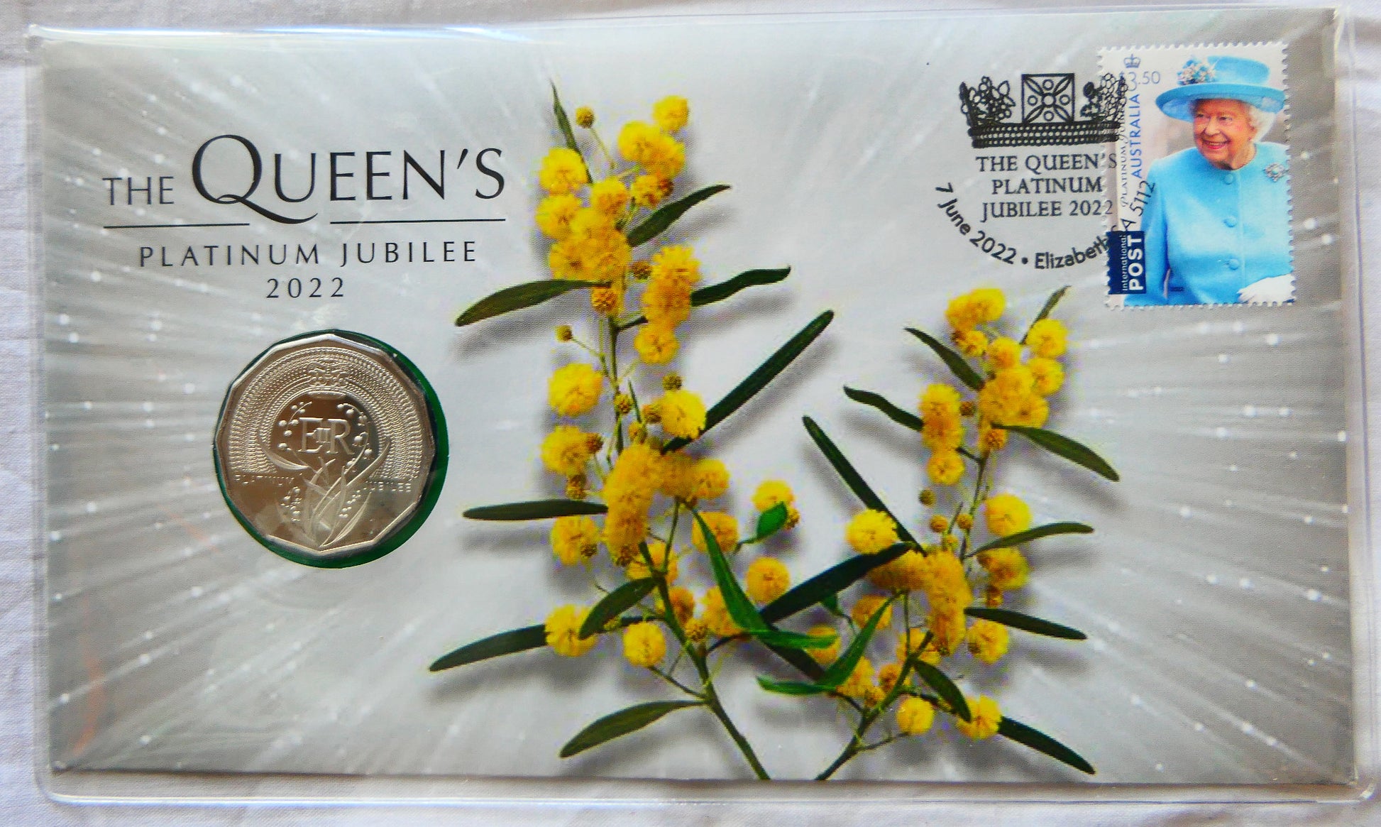 2022 the Queen's Platinum Jubilee PNC — Elizabeth Sa Postmark — 7 June 2022 front