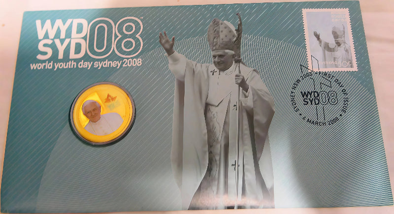 2008 World Youth Day Sydney — Wyd Syd 08 PNC — Pope Benedict Xvi — First Day of Issue front