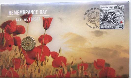 2015 $2 Remembrance Day — Flanders Fields PNC front