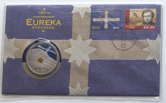 Australia 2004 Eureka Stockade 5 Dollar PNC front