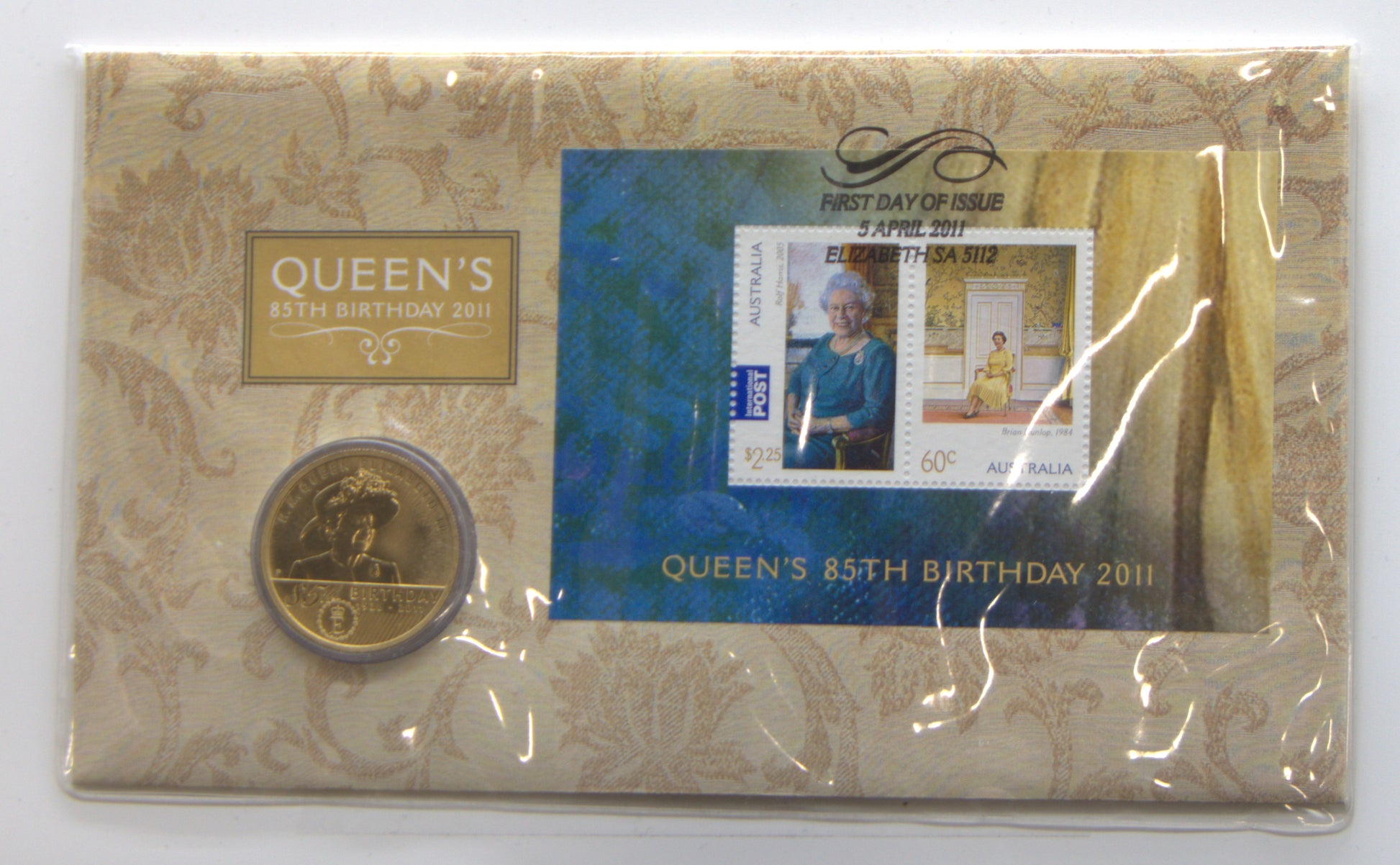 PNC Australia — 2011 Queens 85th Birthday — UNC $1 Coin Original Packaging front