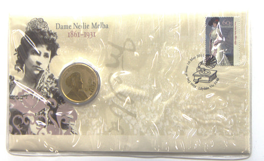 2011 Dame Nellie Melba (1861 — 1931) Stamp and Coin Cover PNC front