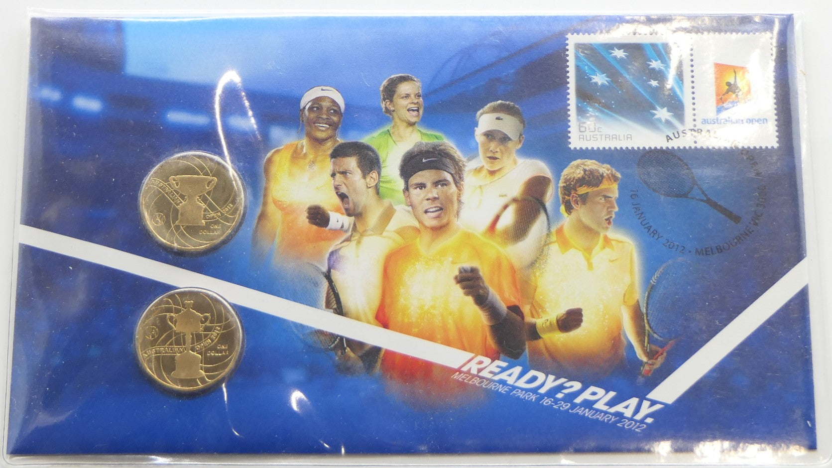 2012 $1 Australian Open Tennis Limited Edition PNC front