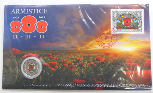 Armistice F.d.c Numismatic 2018. PNC front