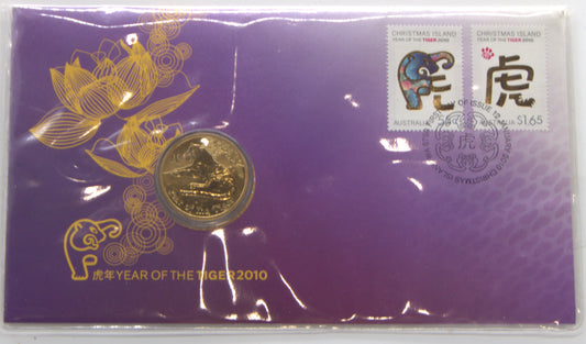 2010 $1 Year of the Tiger PNC Lunar New Year — Perth Mint front