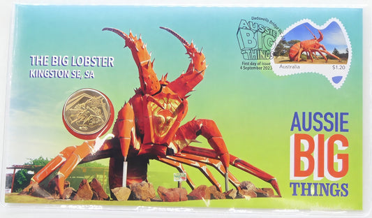 Aussie Big Things Big Lobster Coin Cover — First Day Issue 2023 PNC front