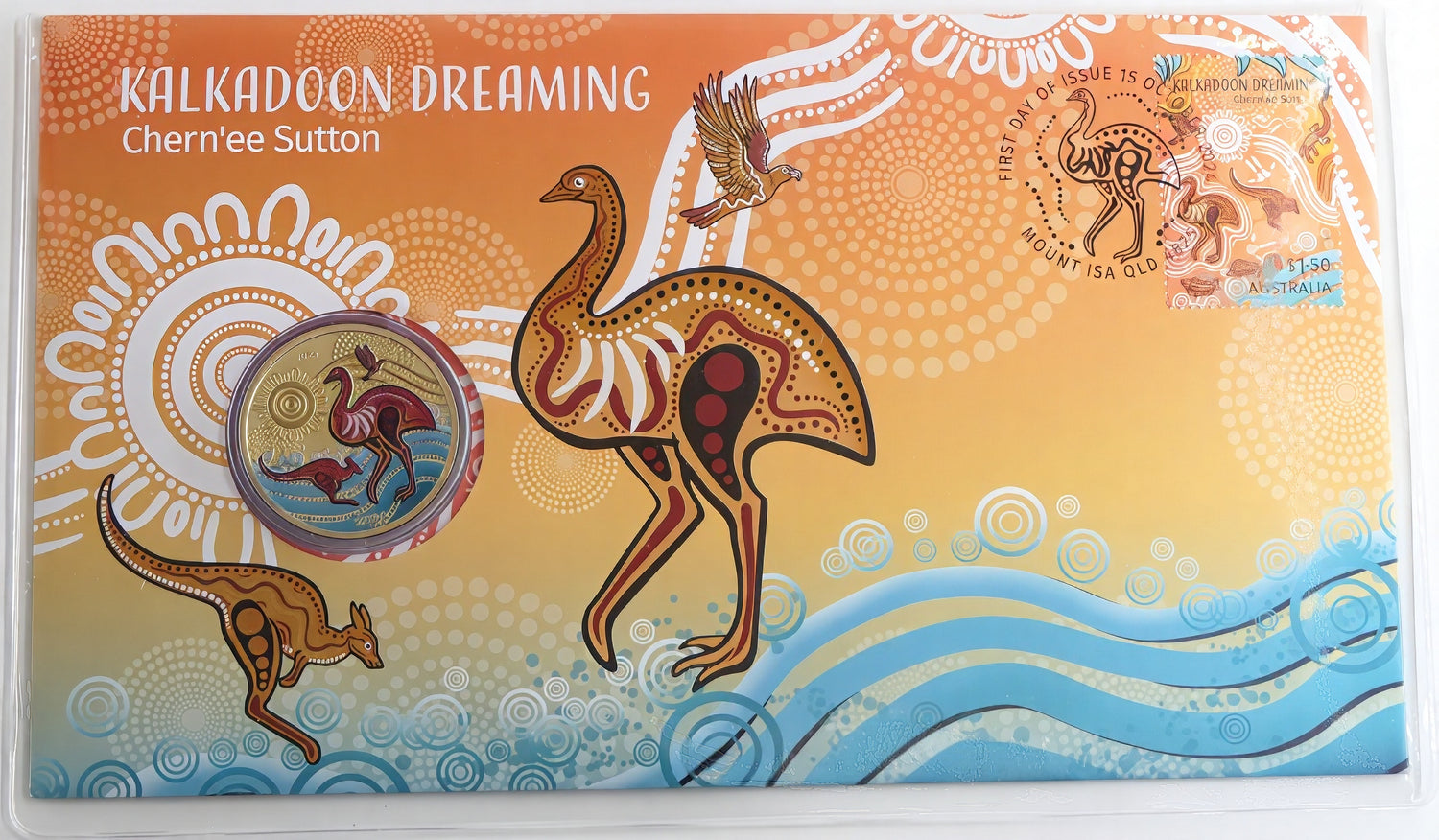 Kalkadoon Dreaming PNC — Chern’ee Sutton First Day Issue Coin Cover — Mount Isa Qld front