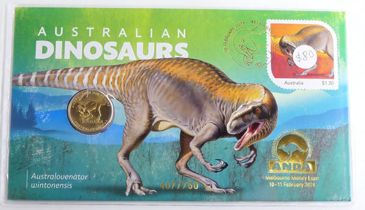 Australian Dinosaurs 2024 PNC — Australo Venator Wintonensis — ANDA Melbourne Money Expo (407/750) front