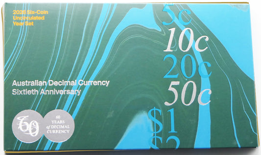 2026 Six-Coin Uncirculated Year Set — 60 Years of Australian Decimal Currency front