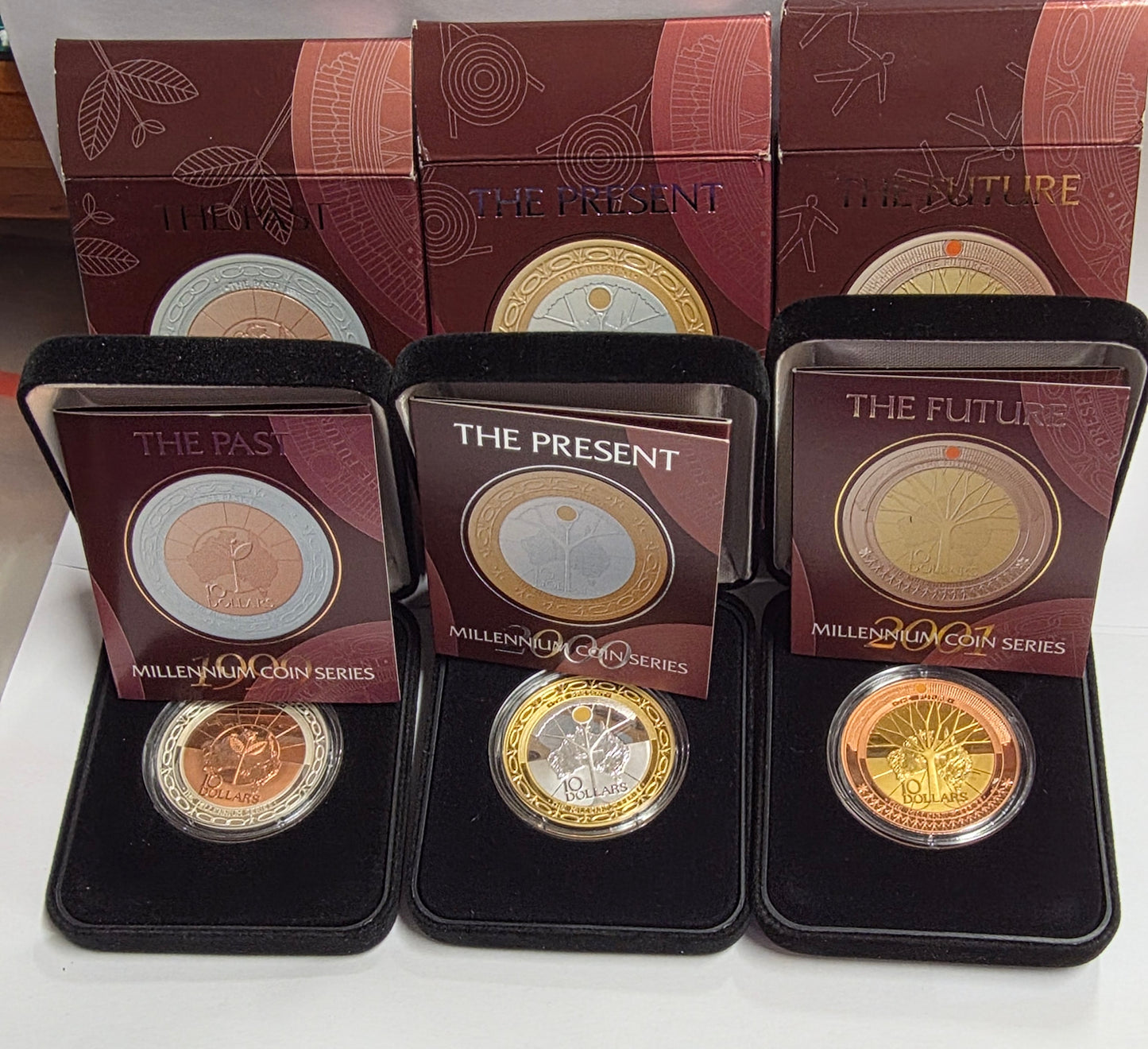 1999–2001 Royal Australian Mint "Millennium Coin Series The Past, The Present ,The Future