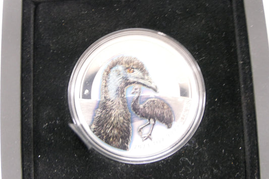 2023 Aus 1oz Coloured Emu Perth Mint front